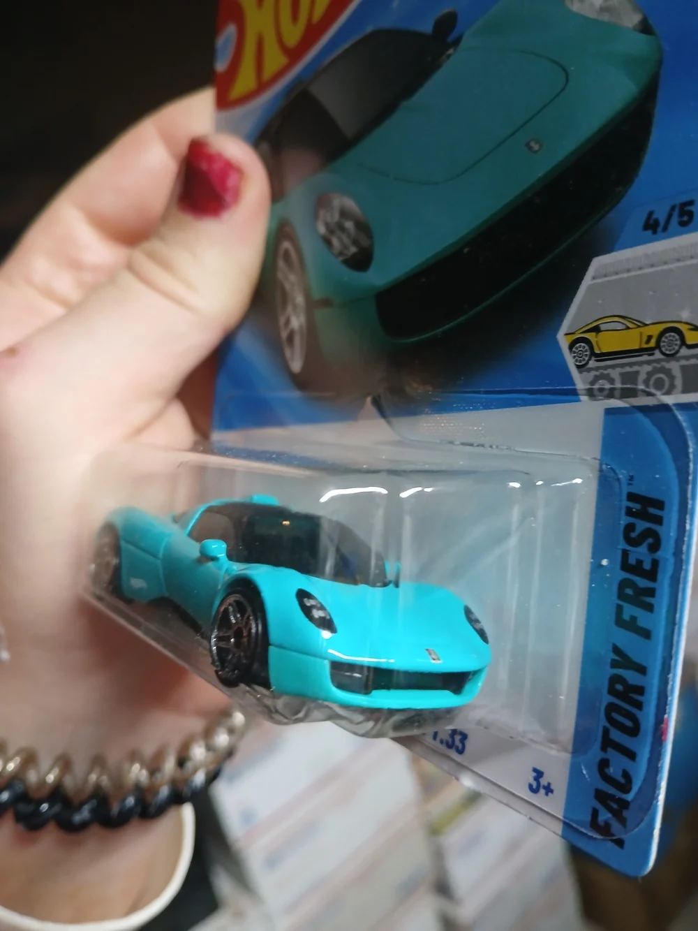teal Hot Wheels Gordon Murray Automotive T.33 from the 2025 Factory Fresh series